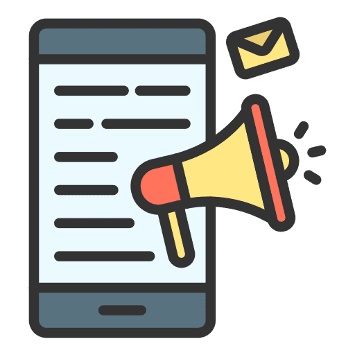 Mobile marketing mobile phone tool advertising icon Mobile marketing mobile phone tool advertising icon