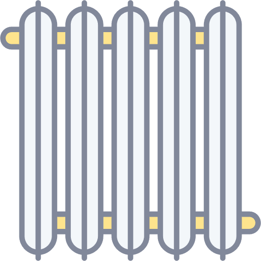 Central heating central furniture and household smart home icon