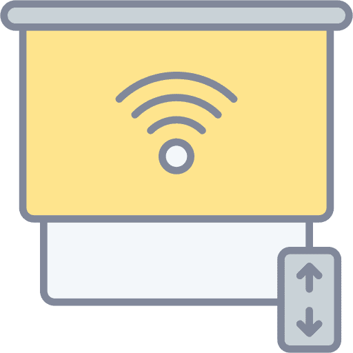 Smart blind domotics smart home home automation icon