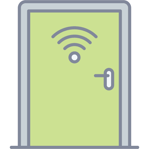 Smart door wifi door knob smart icon