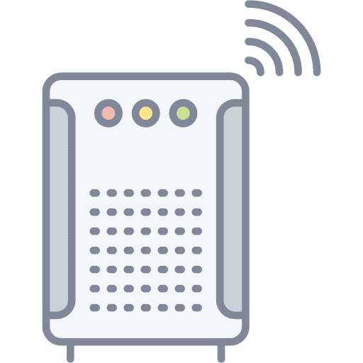 Air purifier electronics internet of things wifi icon Air purifier electronics internet of things wifi icon