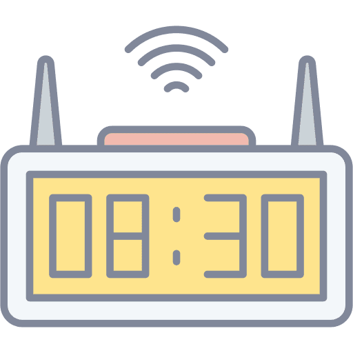 Alarm time and date alarm watch icon Alarm time and date alarm watch icon