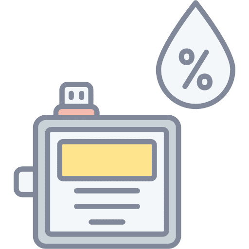 Humidity sensor percentage water control smart home icon Humidity sensor percentage water control smart home icon