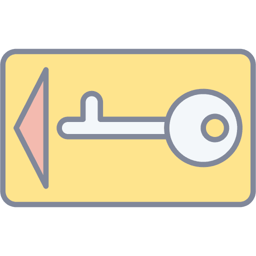 Key card security access pass icon Key card security access pass icon