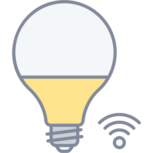 Smart bulb electronics smart home automation icon Smart bulb electronics smart home automation icon