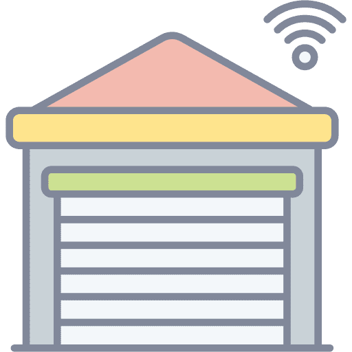 Smart garage automatic electronics domotics icon Smart garage automatic electronics domotics icon