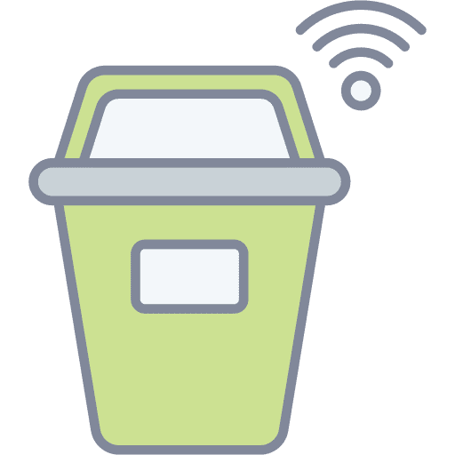 Smart trash garbage smart trash internet of things icon Smart trash garbage smart trash internet of things icon