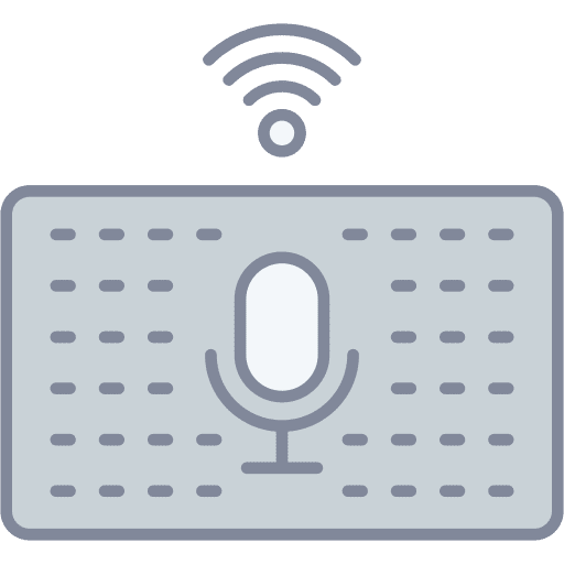 Voice assistant technology domotics electronics icon Voice assistant technology domotics electronics icon