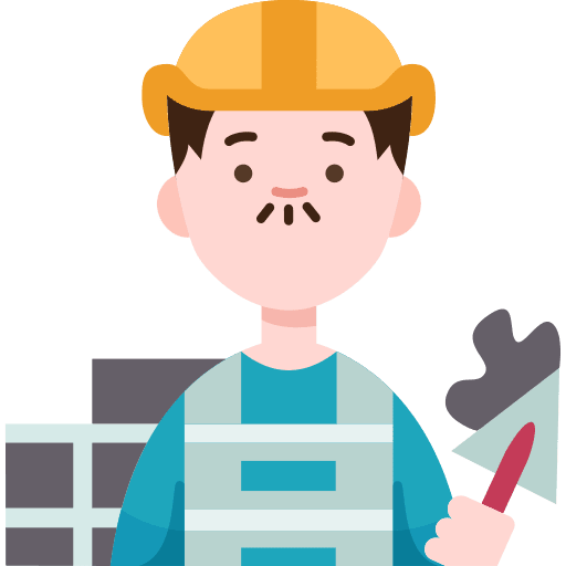 Builder shovel builder caucasian icon Builder shovel builder caucasian icon