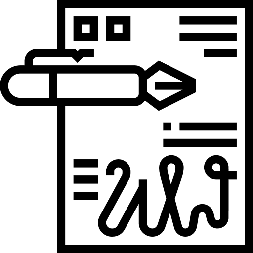 Signature signature signing files and folders icon