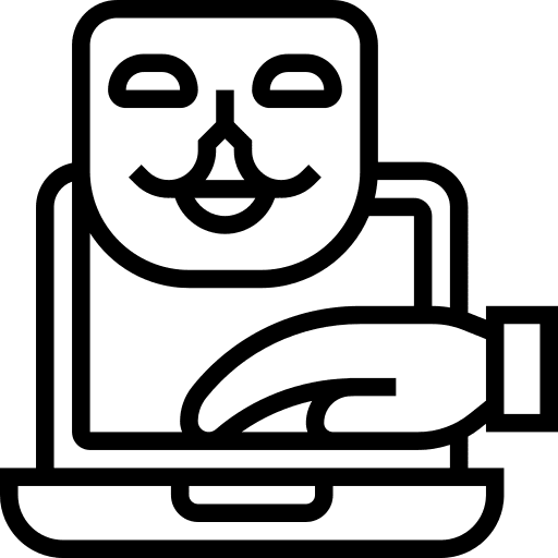Hacker user attack business and finance icon Hacker user attack business and finance icon