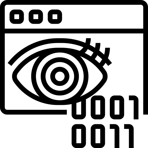 Spy seo and web security crime icon