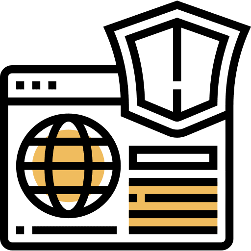 Cyber security shield lock secure computer icon Cyber security shield lock secure computer icon