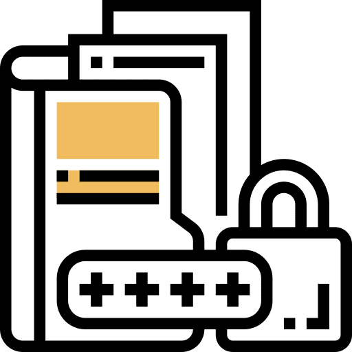 Data encryption file data security encrypted icon Data encryption file data security encrypted icon