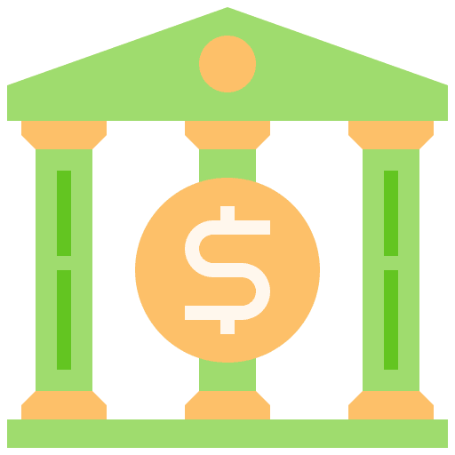 Bank architecture and city business money icon Bank architecture and city business money icon