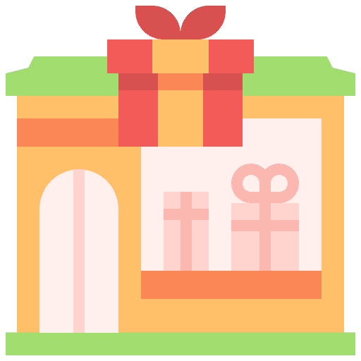 Gift shop store architecture and city building icon Gift shop store architecture and city building icon