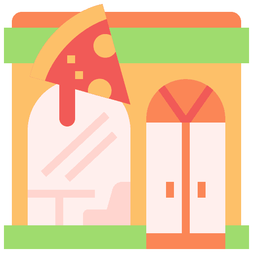 Pizza shop pizza shop building shop icon