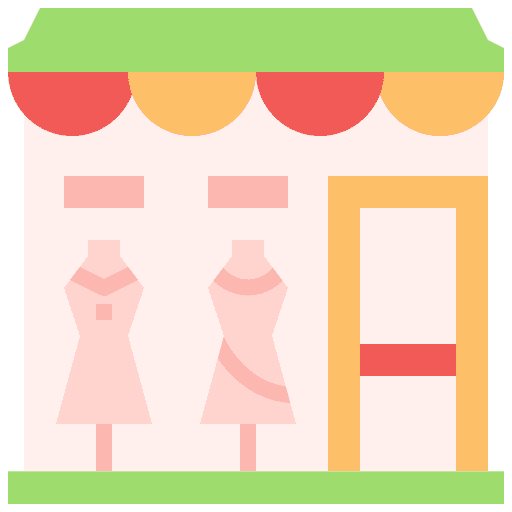 Tailor shop building store icon Tailor shop building store icon