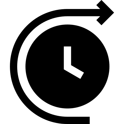 Time clock time and date time icon