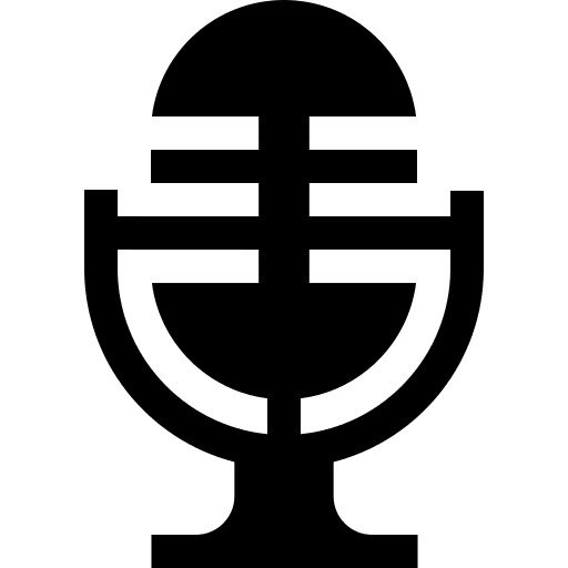 Microphone podcast communications voice recording icon Microphone podcast communications voice recording icon