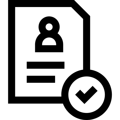 Approve cv user tick icon