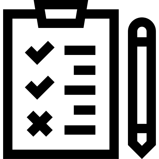 Test test exam checklist icon