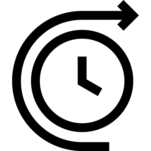 Time time time and date circular arrow icon