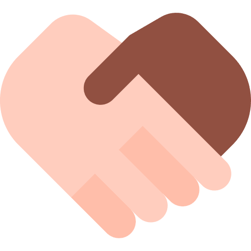 Hands friendship hands and gestures mutual aid icon