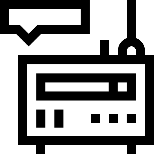 Radio news music electronics icon Radio news music electronics icon