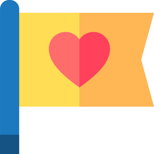 Flag friendship love flag icon Flag friendship love flag icon