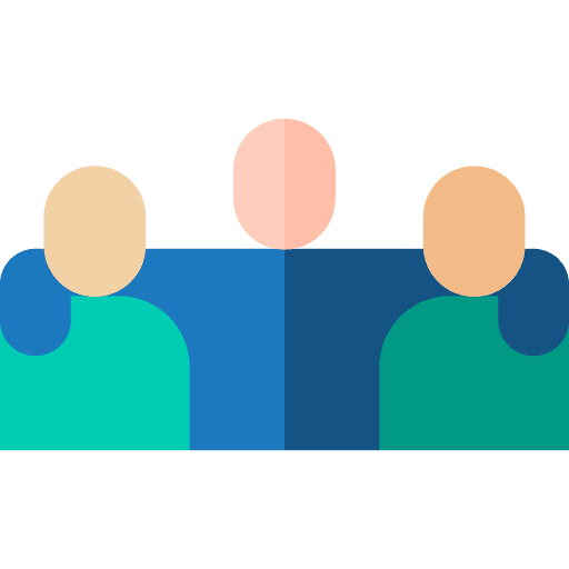 Friends hug people together icon