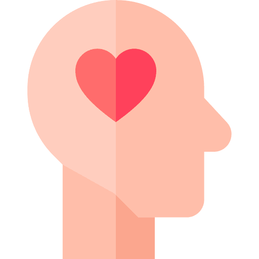 Head love and romance passion head icon Head love and romance passion head icon