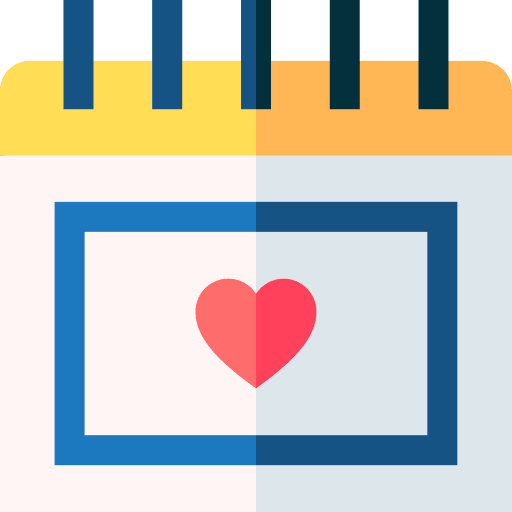 Calendar valentines day heart calendar icon Calendar valentines day heart calendar icon