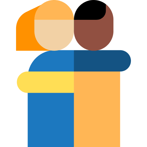 Hug friendship people no racism icon Hug friendship people no racism icon