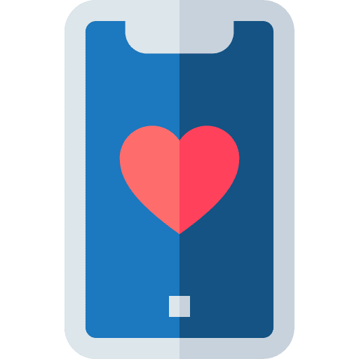 Mobile phone love love and romance smartphone icon Mobile phone love love and romance smartphone icon