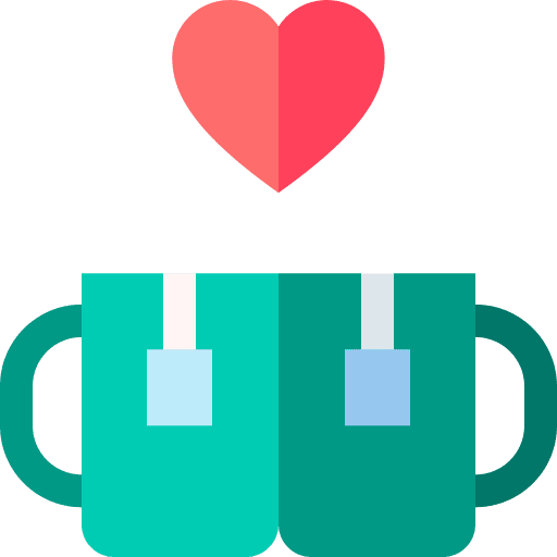 Tea beverage cup heart icon Tea beverage cup heart icon