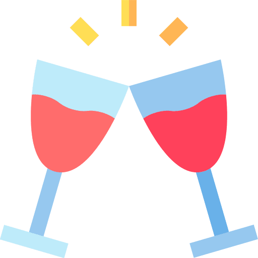 Toast wine toast alcoholic drink icon Toast wine toast alcoholic drink icon