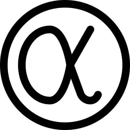 Alpha letter greek alpha icon Alpha letter greek alpha icon