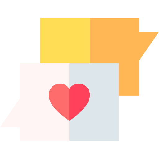 Chat valentine heart message icon Chat valentine heart message icon