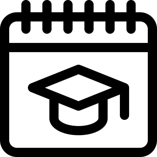Semester cap university education icon