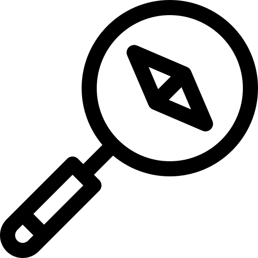 Discover magnifying glass discover clarity icon Discover magnifying glass discover clarity icon