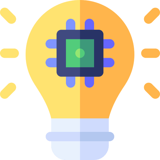 Idea lightbulb ai idea icon Idea lightbulb ai idea icon