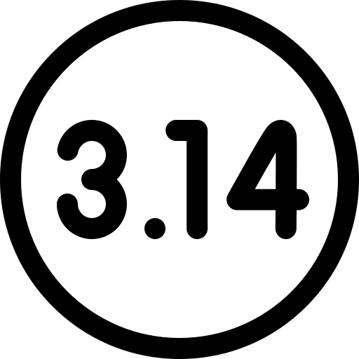 Pi circumference diameter pi icon Pi circumference diameter pi icon