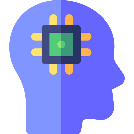Artificial intelligence brain robot connection icon Artificial intelligence brain robot connection icon