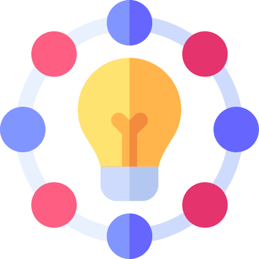 Idea science gear light bulb icon Idea science gear light bulb icon