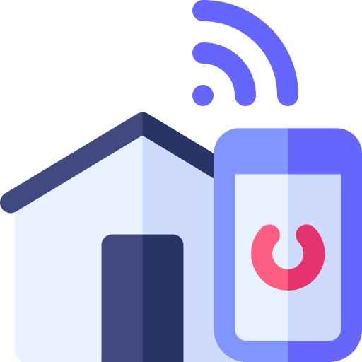 Smart house remote control mobile application settings icon Smart house remote control mobile application settings icon