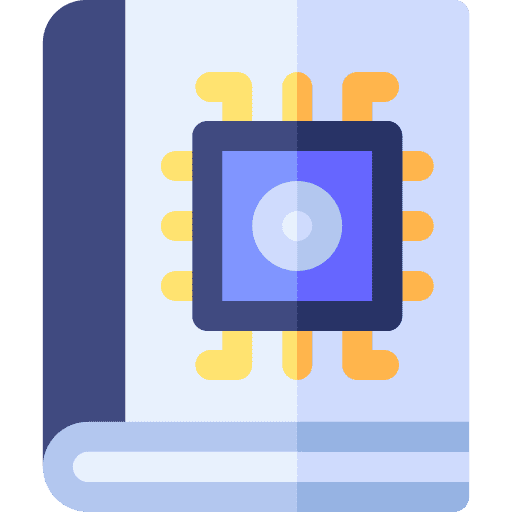 Artificial intelligence learning education book icon Artificial intelligence learning education book icon