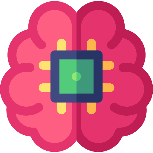 Brain technology automaton artificial intelligence icon Brain technology automaton artificial intelligence icon
