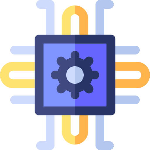 Chip ai electronics gear icon Chip ai electronics gear icon