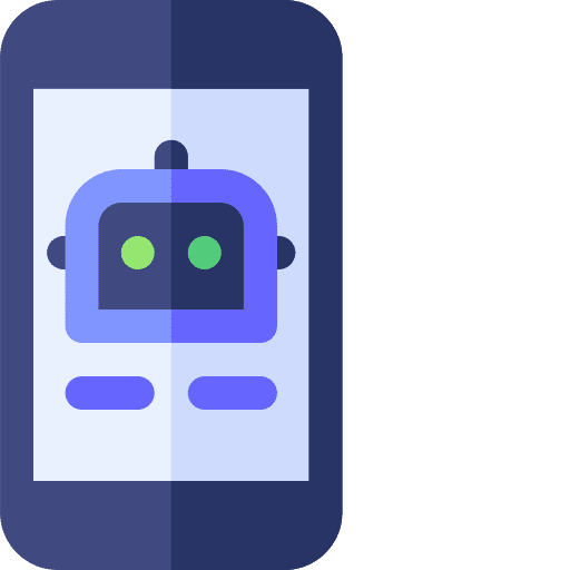 Smartphone robotics communication artificial intelligence icon Smartphone robotics communication artificial intelligence icon